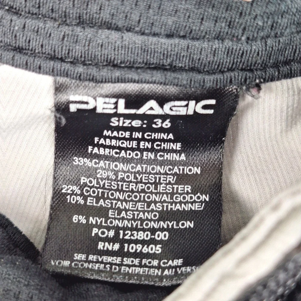 Pelagic Board Shorts 36 Gray Camo High Performance Swim Trunks Fishing Beach